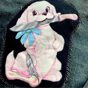 doggy switchblade cropped denim jacket